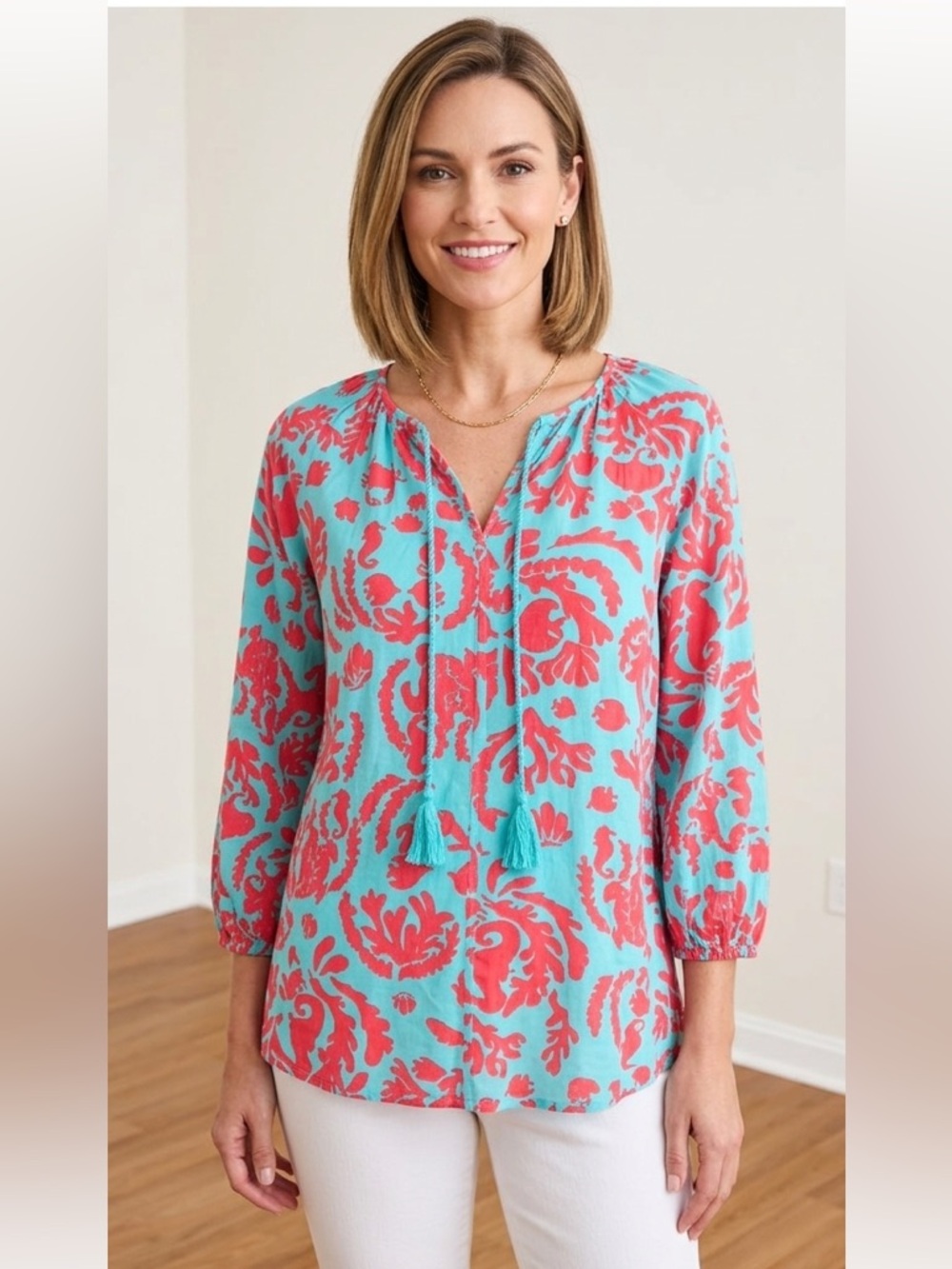 Lilly Pulitzer Don’t be shellfish etta top size small